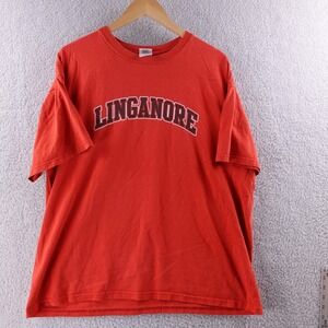 LINGANORE T Shirt Red Collegiate Athletic Style Mens Size XL Gildan Ultra Cotton